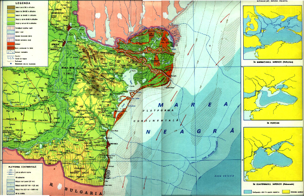 Dobrogea - Harta Unitatilor de Relief